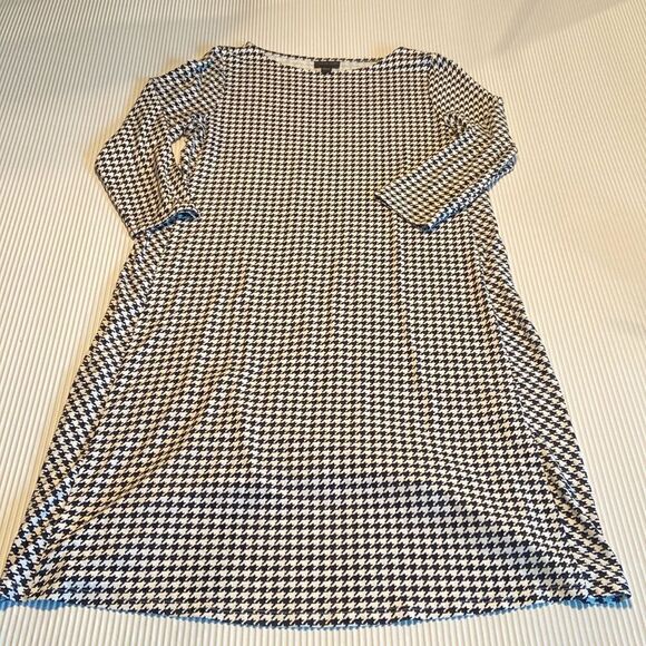 J.Jill Wearever Collection Houndstooth Tunic Long Sleeve Dress Small - Picture 2 of 5